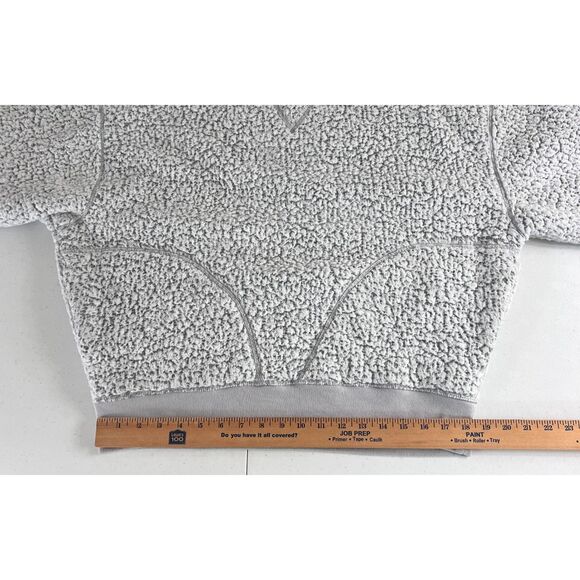 Victoria's Secret PINK Women's Sherpa Oversized Pullover Pockets Gray Size S - Picture 9 of 11